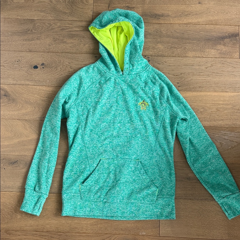 J. America Teal and Lime Hoodie